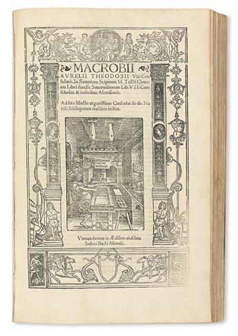 SCIENCE.  Macrobius, Ambrosius Theodosius. In somnium Scipionis. 1524 + Gellius, Aulus.  Noctium Atticarum.  1524